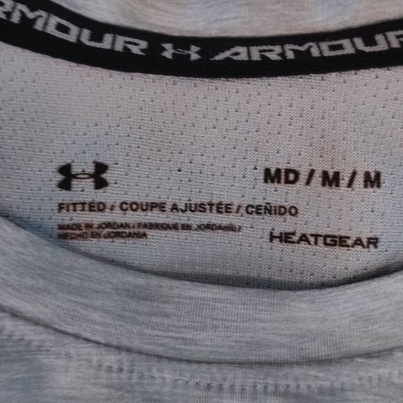 Under Armour HeatGear athletic sweatshirt long sleeve grey men's size M - Picture 5 of 12